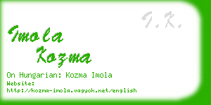 imola kozma business card